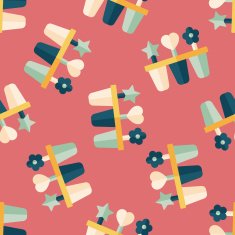kitchenware ice maker flat icon eps10 seamless pattern background