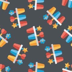 kitchenware ice maker flat icon eps10 seamless pattern background N3