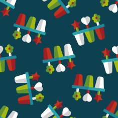 kitchenware ice maker flat icon eps10 seamless pattern background N4
