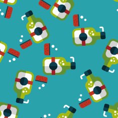 kitchenware dish soap flat icon eps10 seamless pattern background N3