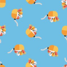 kitchenware pot flat icon eps10 seamless pattern background N3