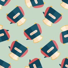 kitchenware toaster flat icon eps10 seamless pattern background