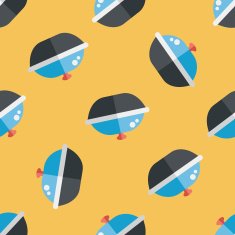 kitchenware pot flat icon eps10 seamless pattern background N5