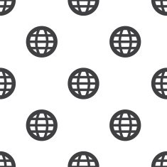 globe vector seamless pattern