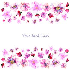background from watercolor colorful flowers N8