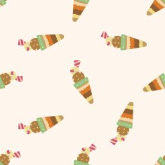 ice cream cartoon seamless pattern background N10