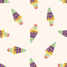 ice cream cartoon seamless pattern background N11