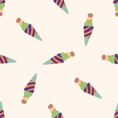 ice cream cartoon seamless pattern background N12