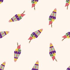 ice cream cartoon seamless pattern background N18
