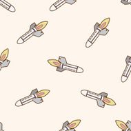 spaceship cartoon seamless pattern background N62