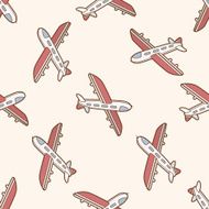 airplane cartoon seamless pattern background N3
