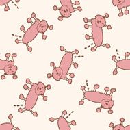 animal cat cartoon seamless pattern background N6