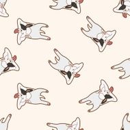 animal cat cartoon seamless pattern background N10