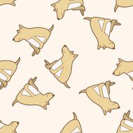 animal cat cartoon seamless pattern background N11