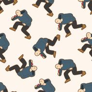 band member singer cartoon seamless pattern background N6
