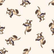 band member drummer cartoon seamless pattern background N4
