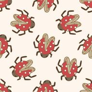 bug cartoon seamless pattern background N23