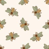 bug cartoon seamless pattern background N25