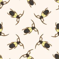 bug cartoon seamless pattern background N31