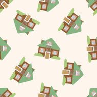 Building house cartoon seamless pattern background N23