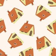 Building house cartoon seamless pattern background N27