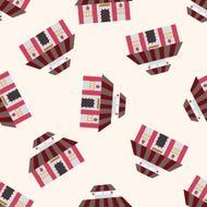 Building house cartoon seamless pattern background N28