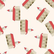 Building house cartoon seamless pattern background N31