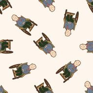 hospital theme patient cartoon seamless pattern background N3