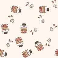 hospital theme medicine cartoon seamless pattern background