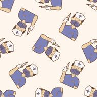 hospital theme nurse cartoon seamless pattern background