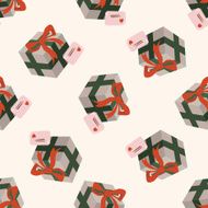 gift theme icon 10 cartoon seamless pattern background N12