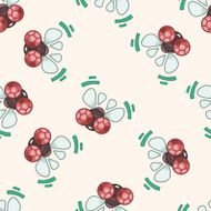 bug cartoon seamless pattern background N33