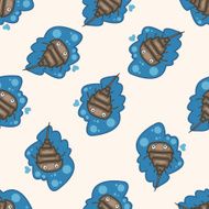 bug cartoon seamless pattern background N35