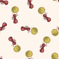 bug cartoon seamless pattern background N39