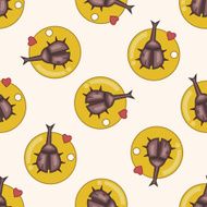 bug cartoon seamless pattern background N40