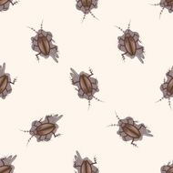 bug cartoon seamless pattern background N41