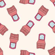 furniture theme cabinet cartoon seamless pattern background