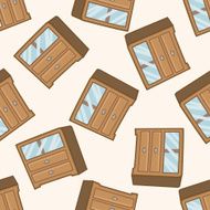 furniture theme cabinet cartoon seamless pattern background N2