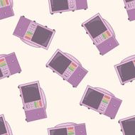 furniture theme television cartoon seamless pattern background