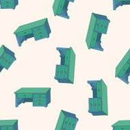 furniture theme cabinet cartoon seamless pattern background N3