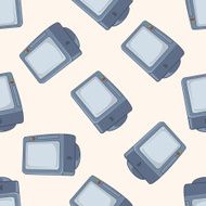 furniture theme television cartoon seamless pattern background N2