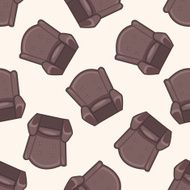 furniture theme chair sofa cartoon seamless pattern background N2