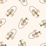 jumping exercise cartoon seamless pattern background