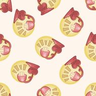 design heart lamp style cartoon seamless pattern background
