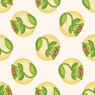 design frog lamp style cartoon seamless pattern background