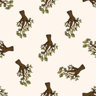 tree cartoon seamless pattern background N2
