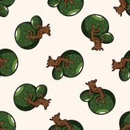 tree cartoon seamless pattern background N3