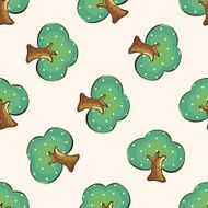 tree cartoon seamless pattern background N10