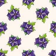 flower cartoon seamless pattern background N6