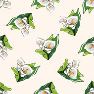 flower cartoon seamless pattern background N8